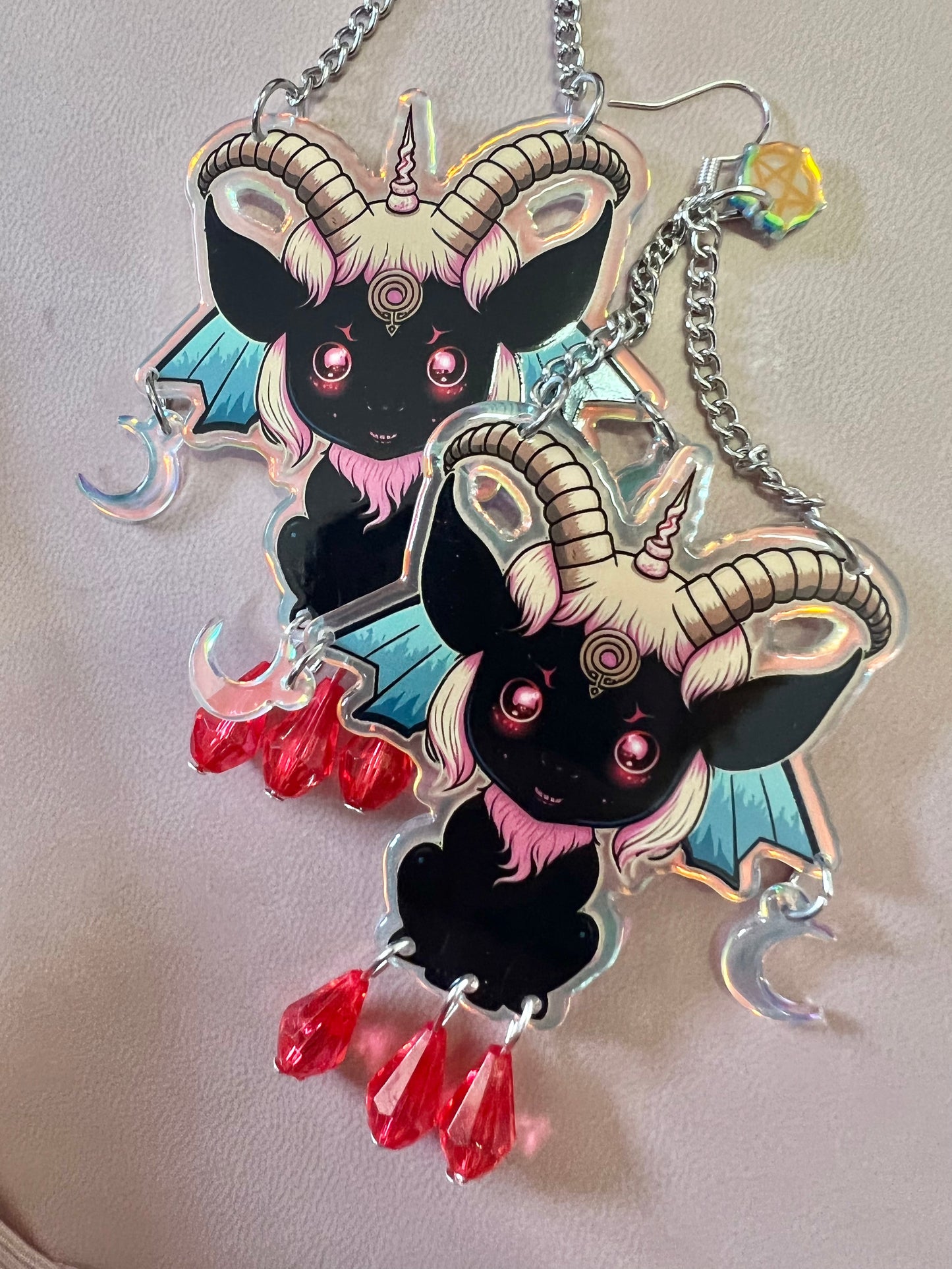 BAPHOMETS BLOOD - chandelier Earrings