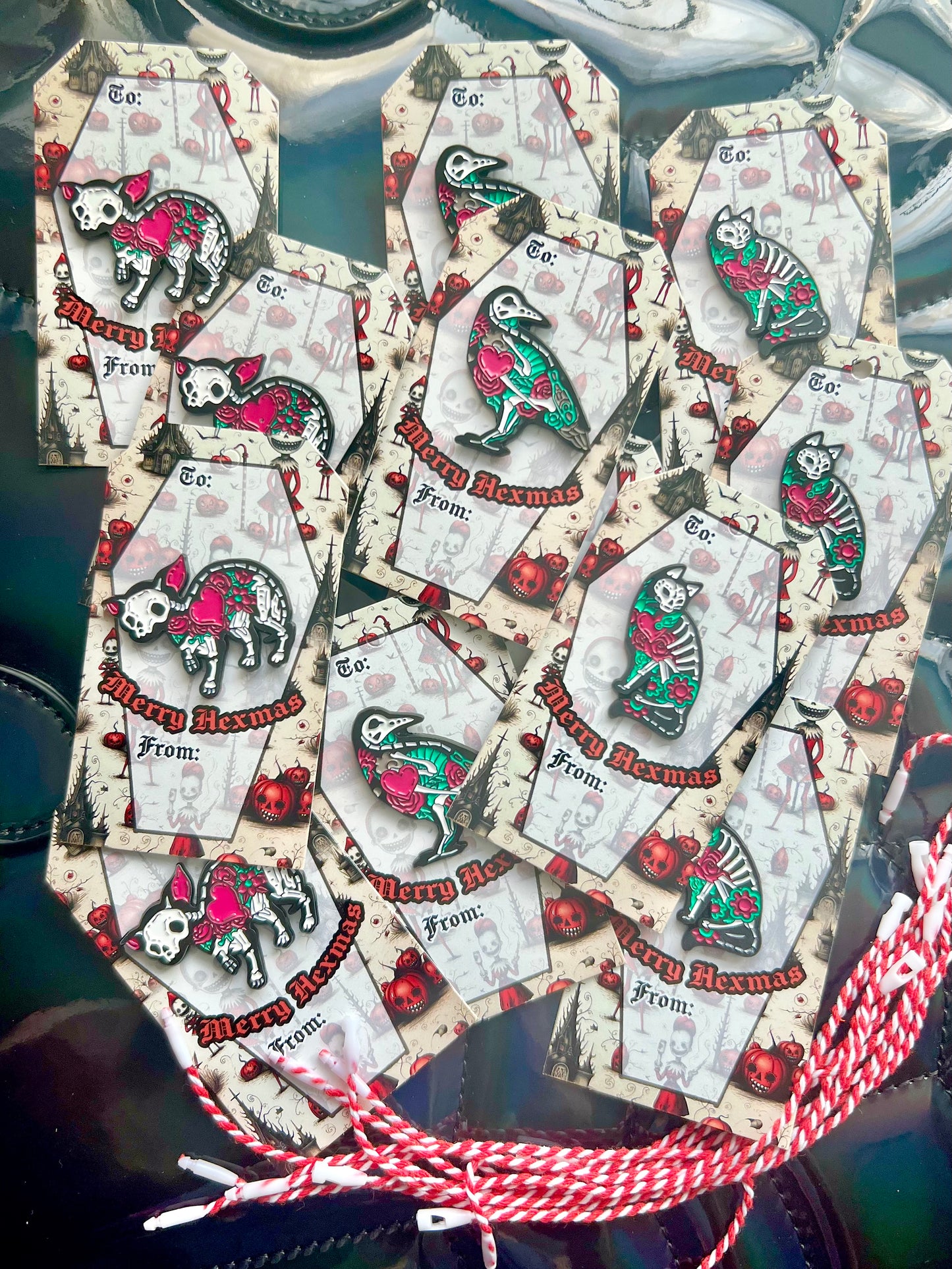 HEXMAS GIFT TAGS - with Enamel Pin