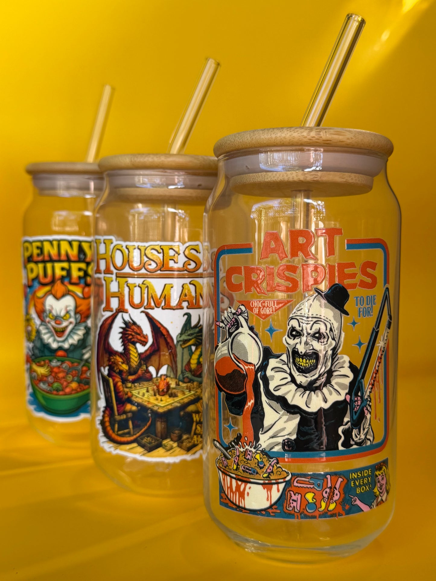 ART CRISPIES - Glass Latte Drink Cup