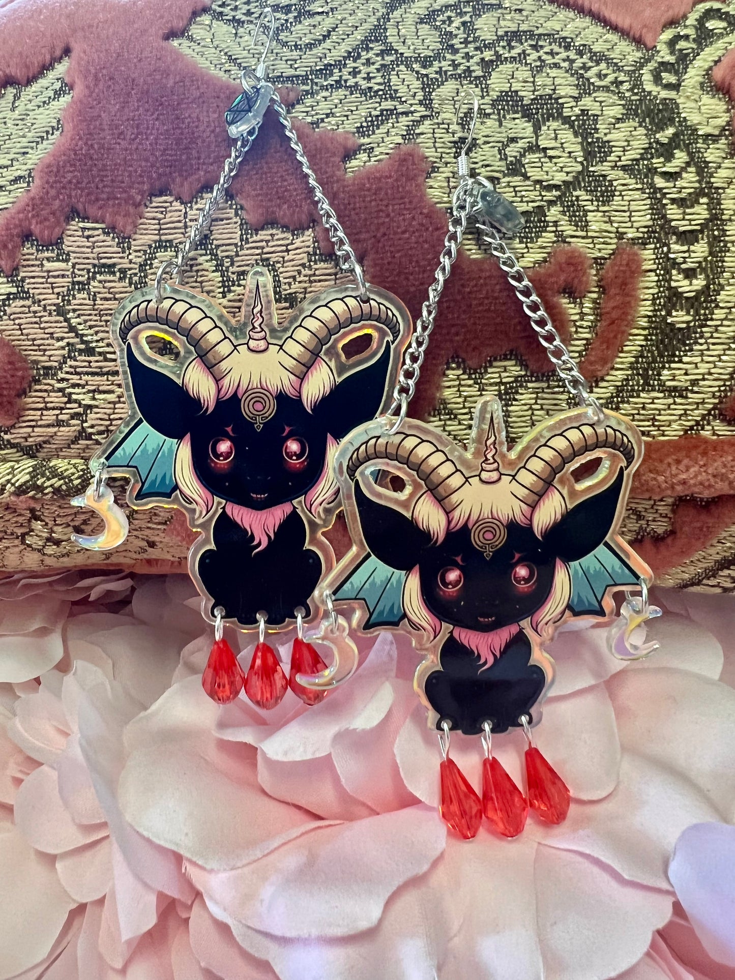BAPHOMETS BLOOD - chandelier Earrings