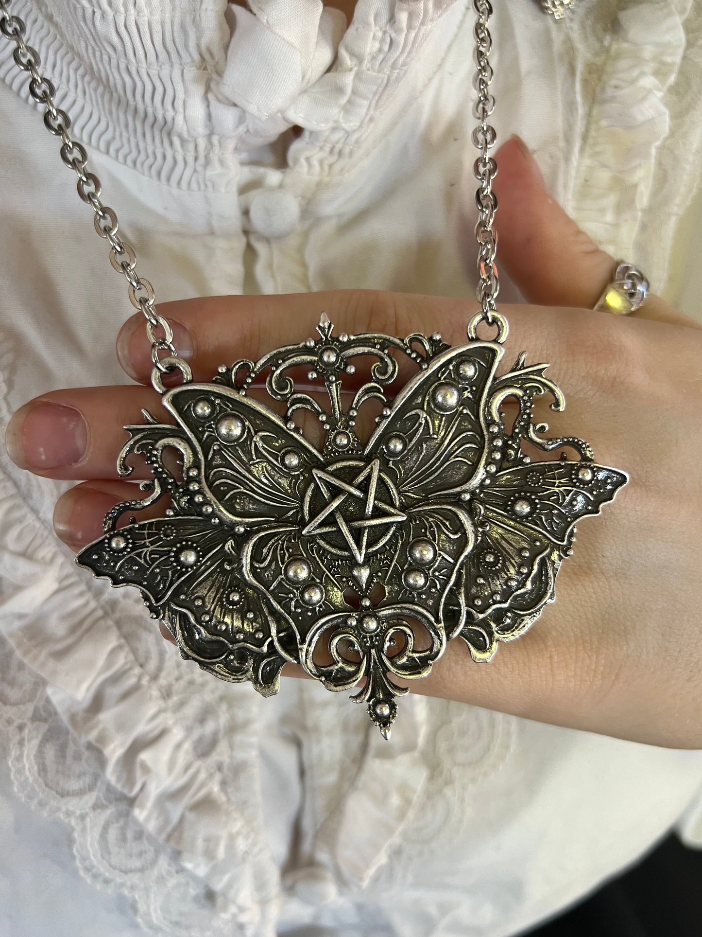 DARK FAE  - Mother of Hades Cast Butterfly Necklace