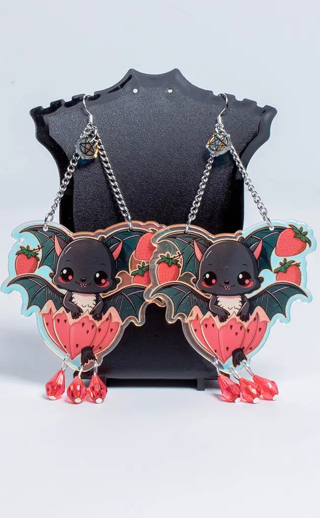 STRAWBERRY SAUCE - chandelier Earrings