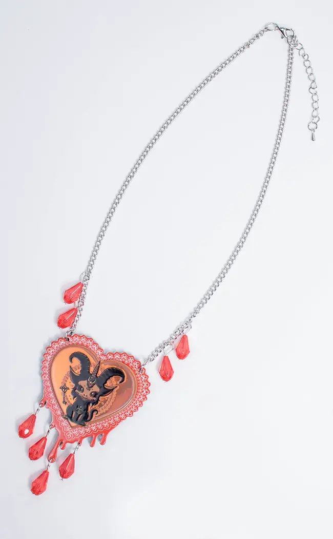 THE DARK LORD - Iridescent Blood Drop necklace