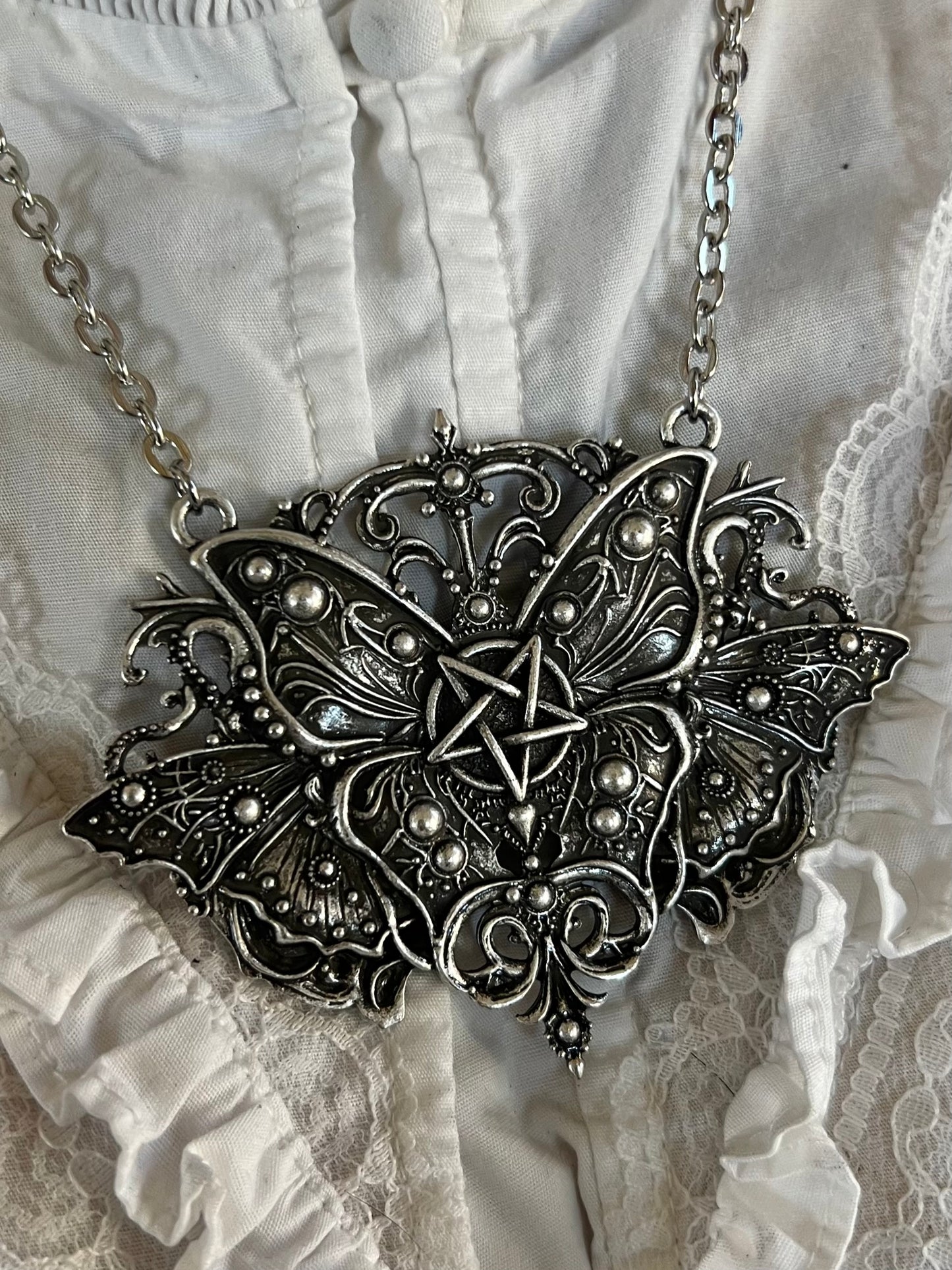 DARK FAE  - Mother of Hades Cast Butterfly Necklace