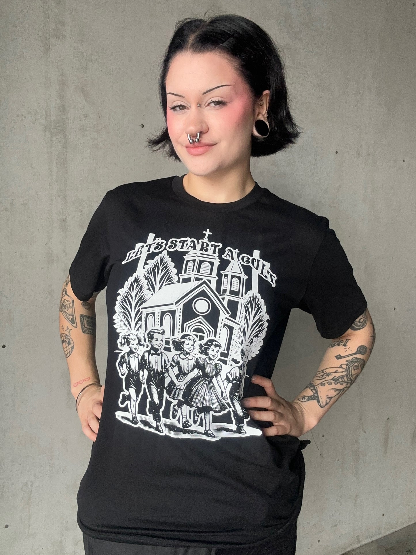 LETS START A CULT - Church Fundraiser T-Shirt
