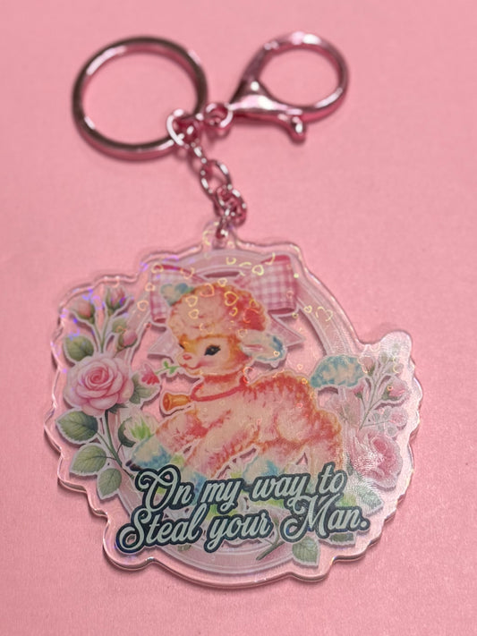 STEAL YOUR MAN - Drop Dead Gorgeous Iridescent Keychain