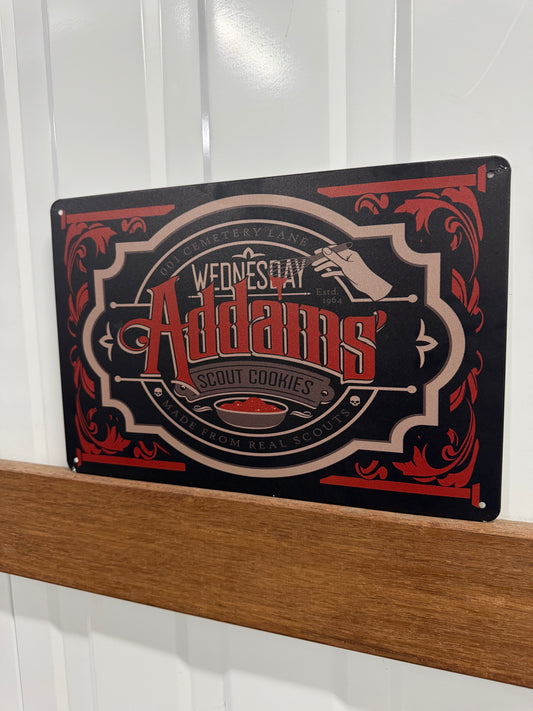 WEDNESDAY’S GIRL SCOUT COOKIES - Tin Sign