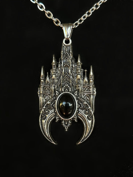 CATHEDRAL WINDOW - Mother of Hades Romantacy Necklace