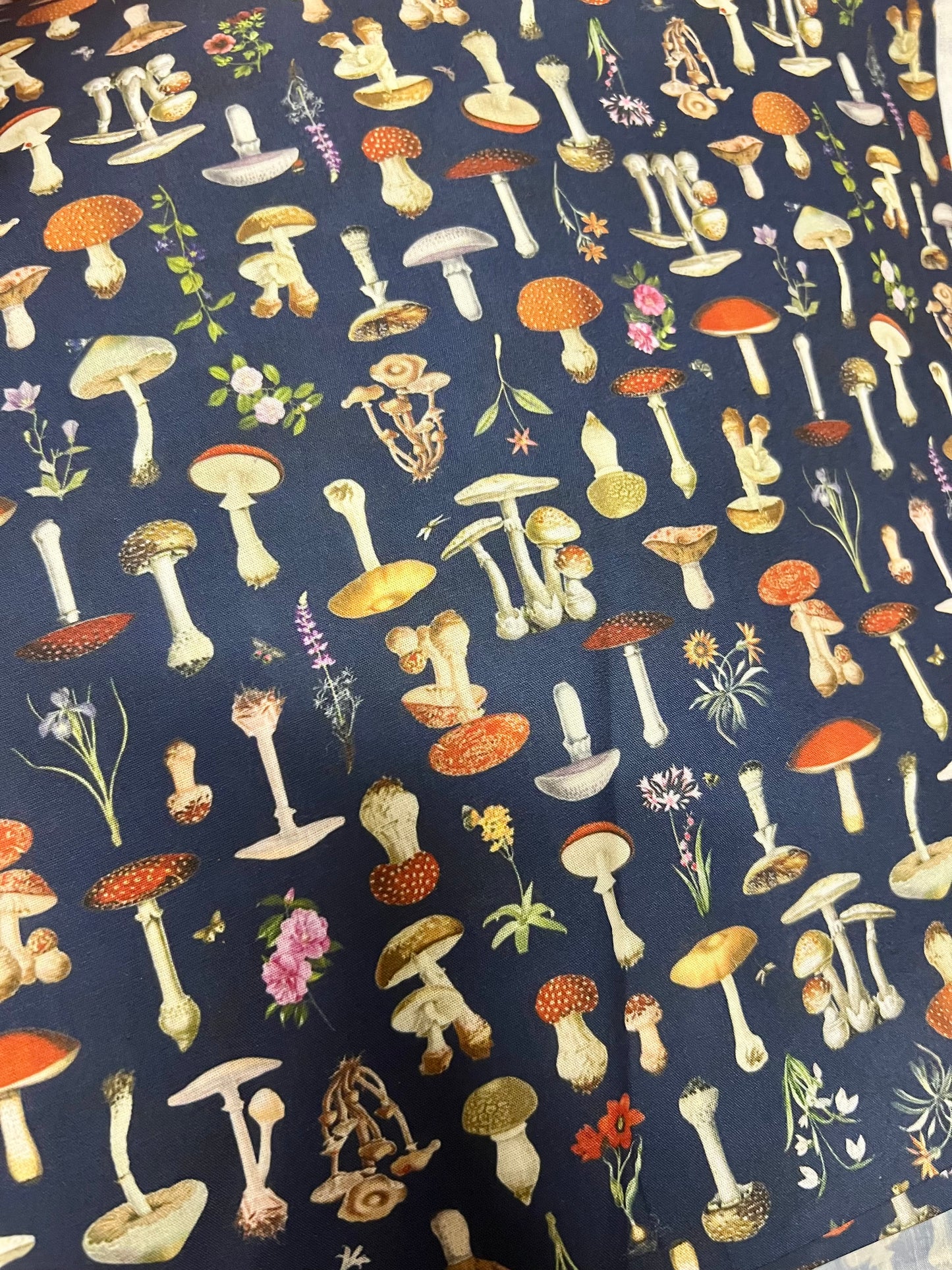 COTTAGECORE MUSHROOMS - Polycotton Fabric from Japan