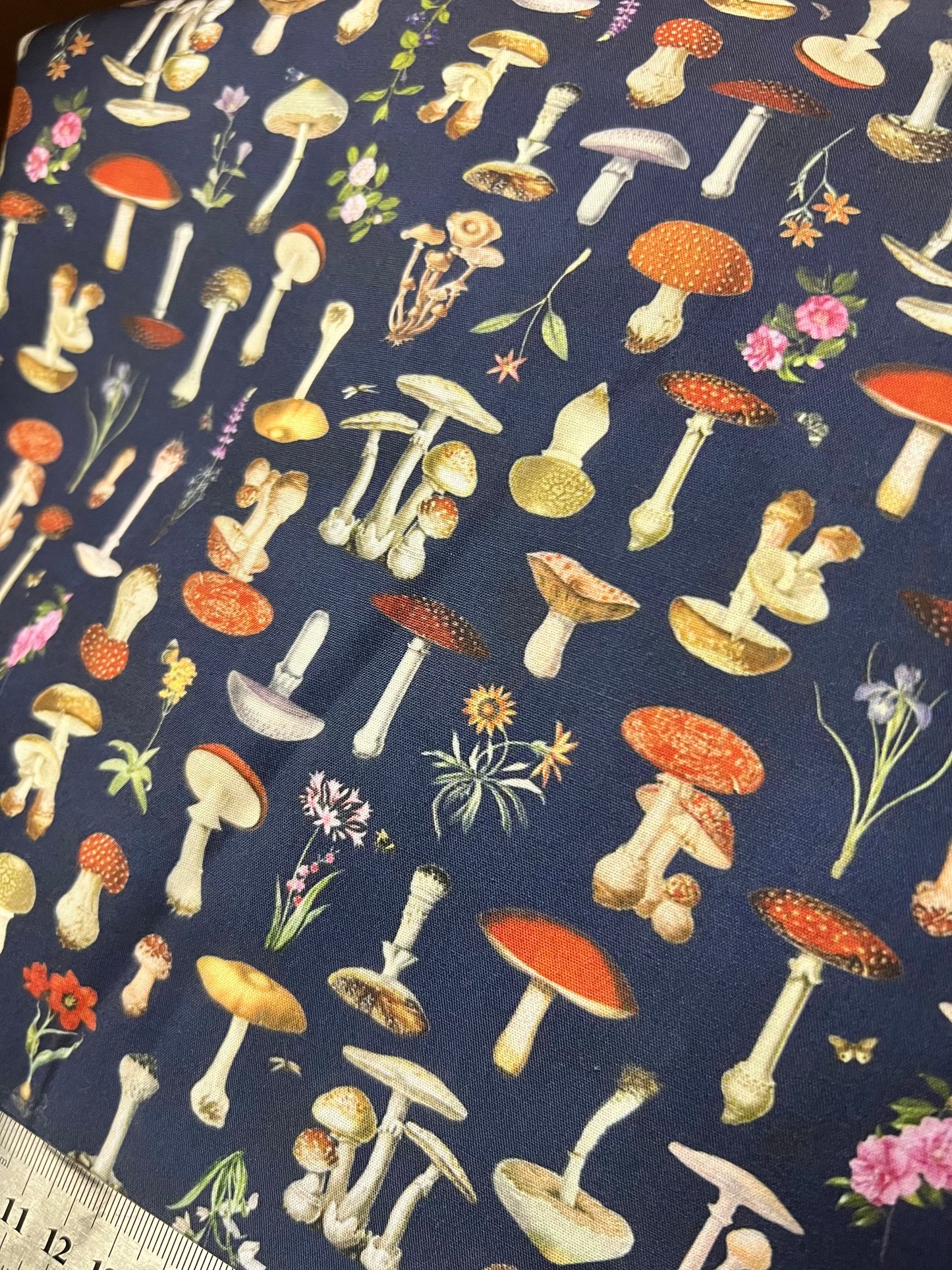 COTTAGECORE MUSHROOMS - Polycotton Fabric from Japan