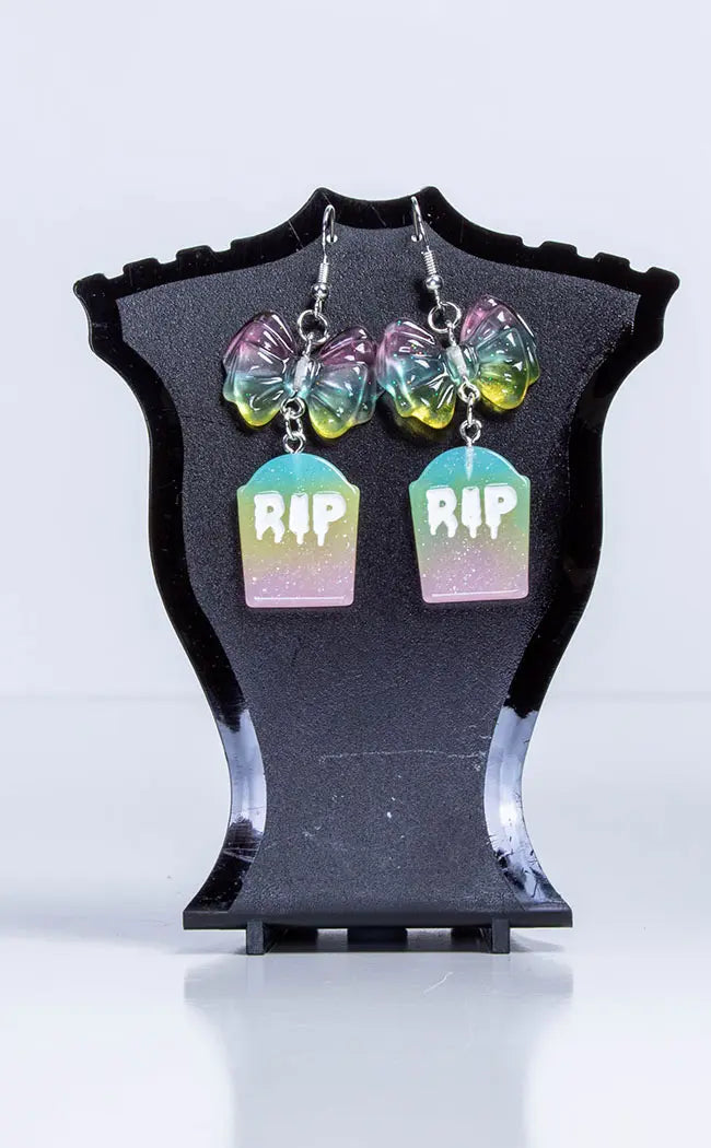 RIP Feelings Tombstone Earrings