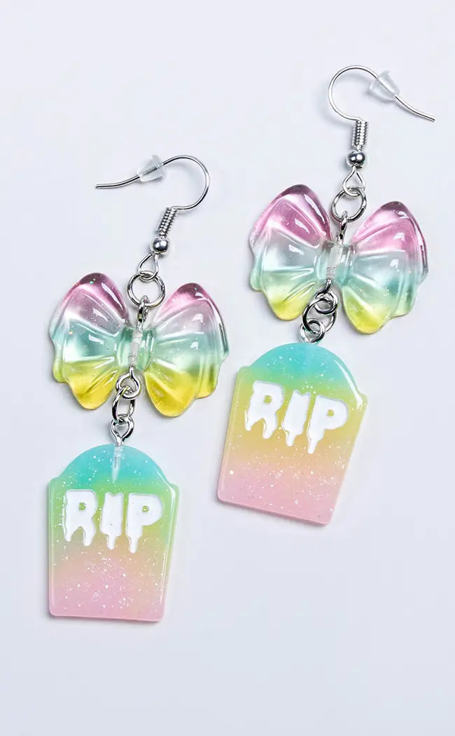 RIP Feelings Tombstone Earrings