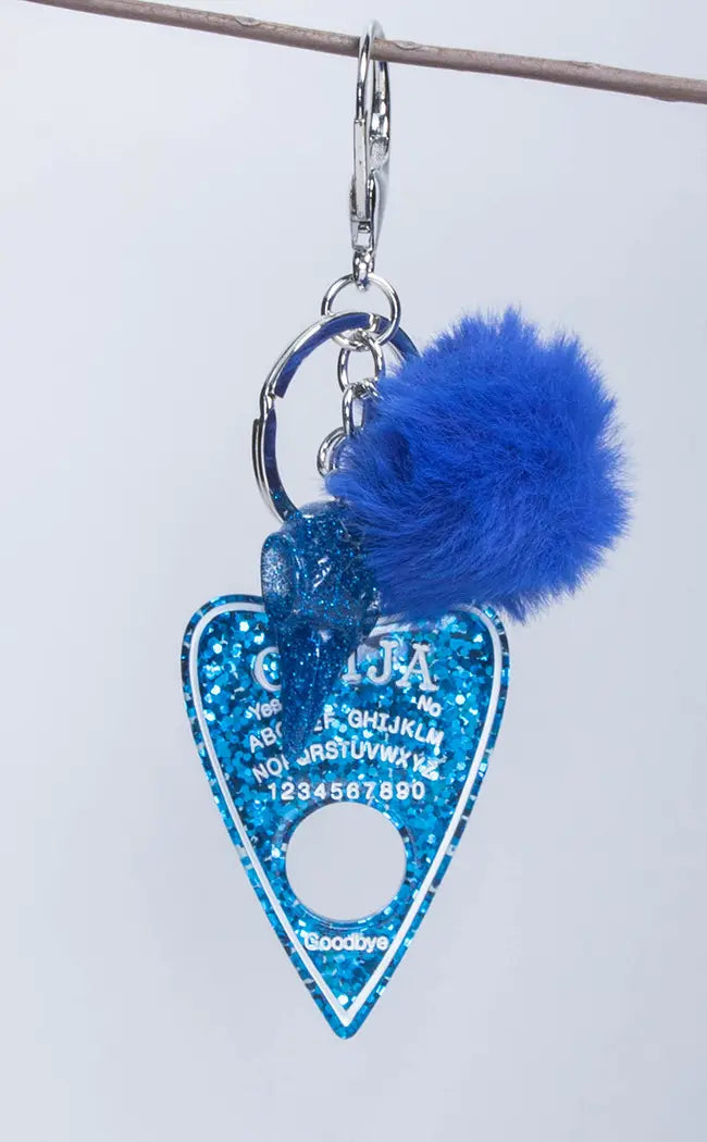 Ouija Planchette Keychain - Blue