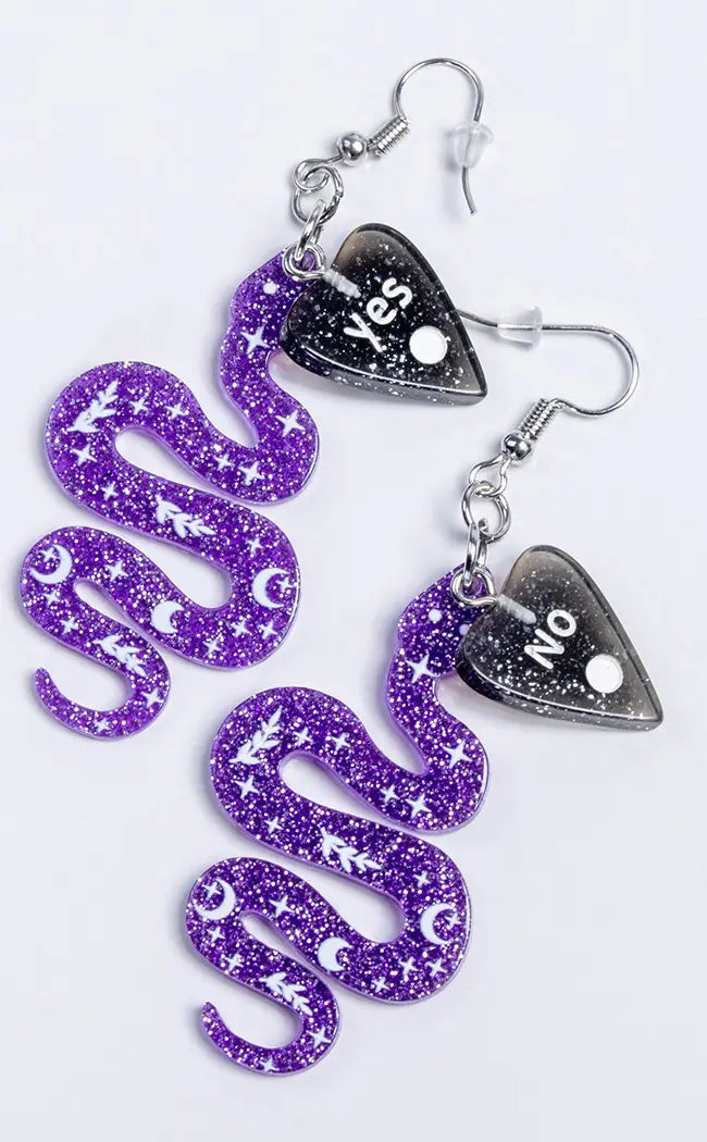 Violet Venom Dangle Earrings