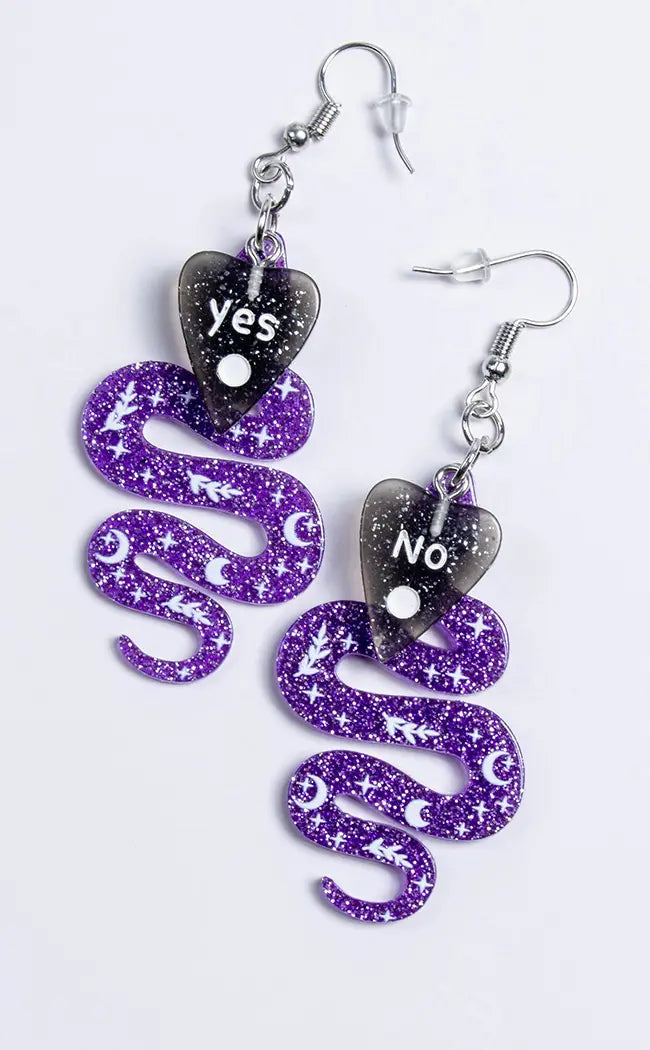 Violet Venom Dangle Earrings