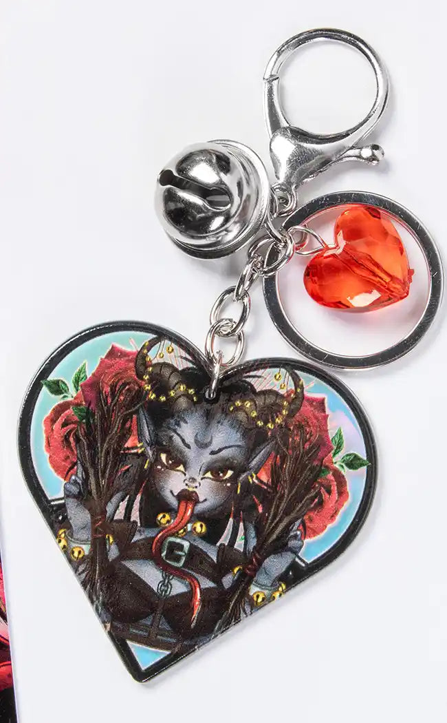 lady Krampus Keychain- Rose Demon
