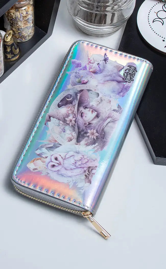 WHITE WITCH Silver Holo Wallet
