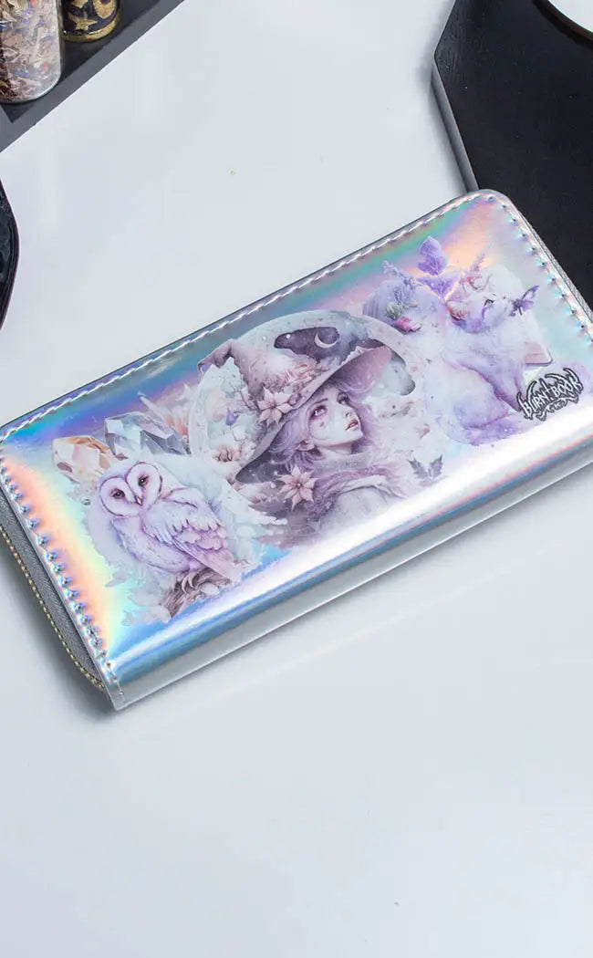 WHITE WITCH Silver Holo Wallet