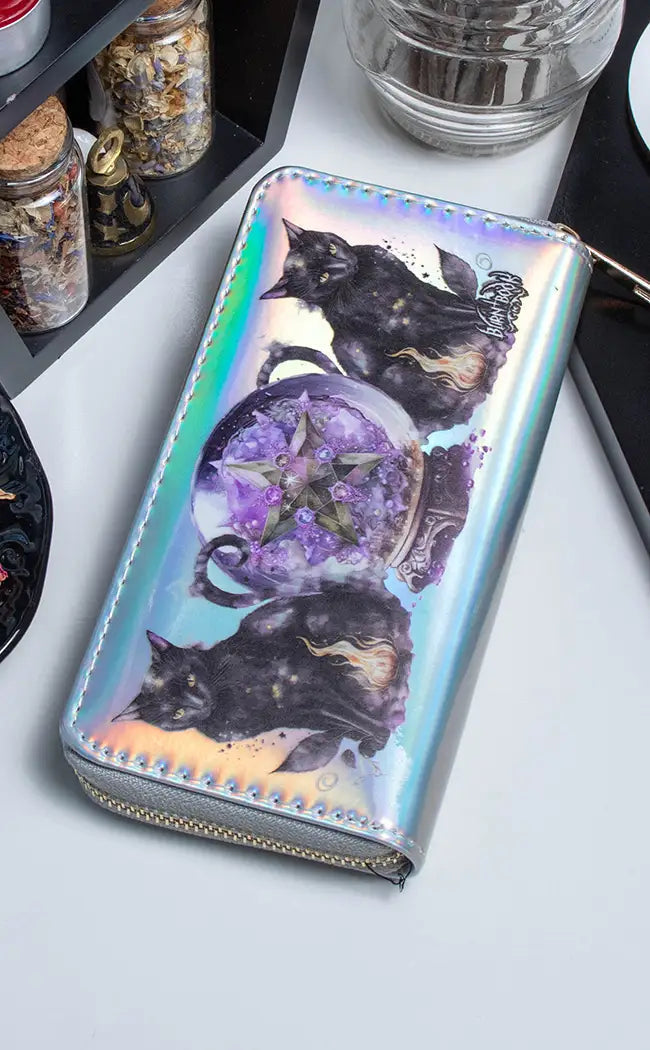 CRYSTAL BALL Silver Holo Wallet