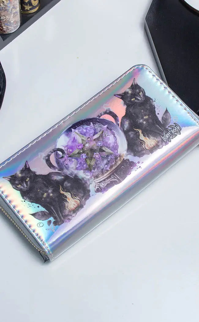 CRYSTAL BALL Silver Holo Wallet