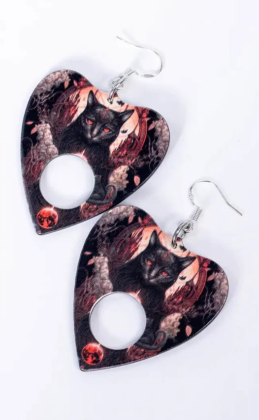 Planchette Earrings - BLOOD MOON