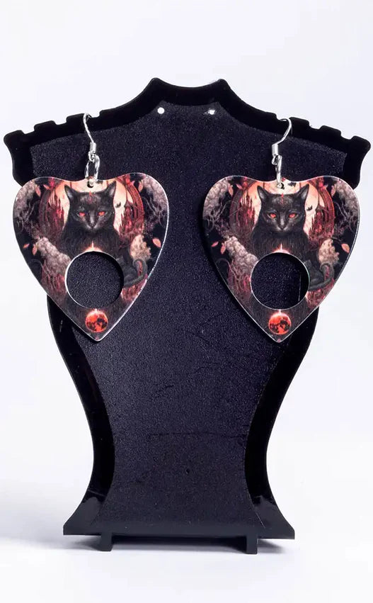 Planchette Earrings - BLOOD MOON