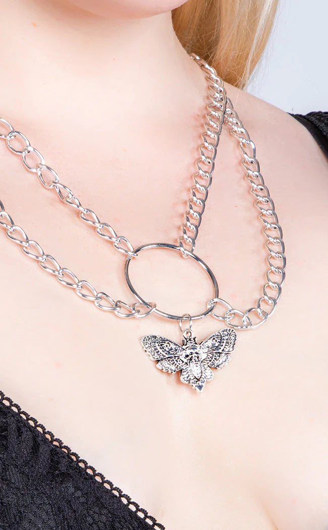 Death Head Halo Necklace