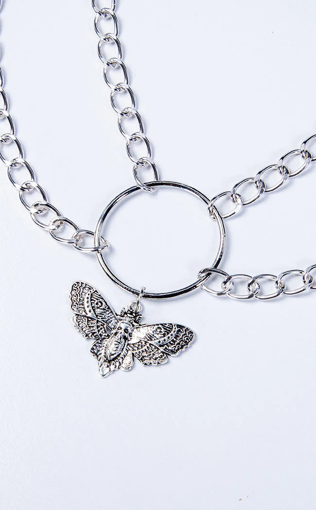 Death Head Halo Necklace