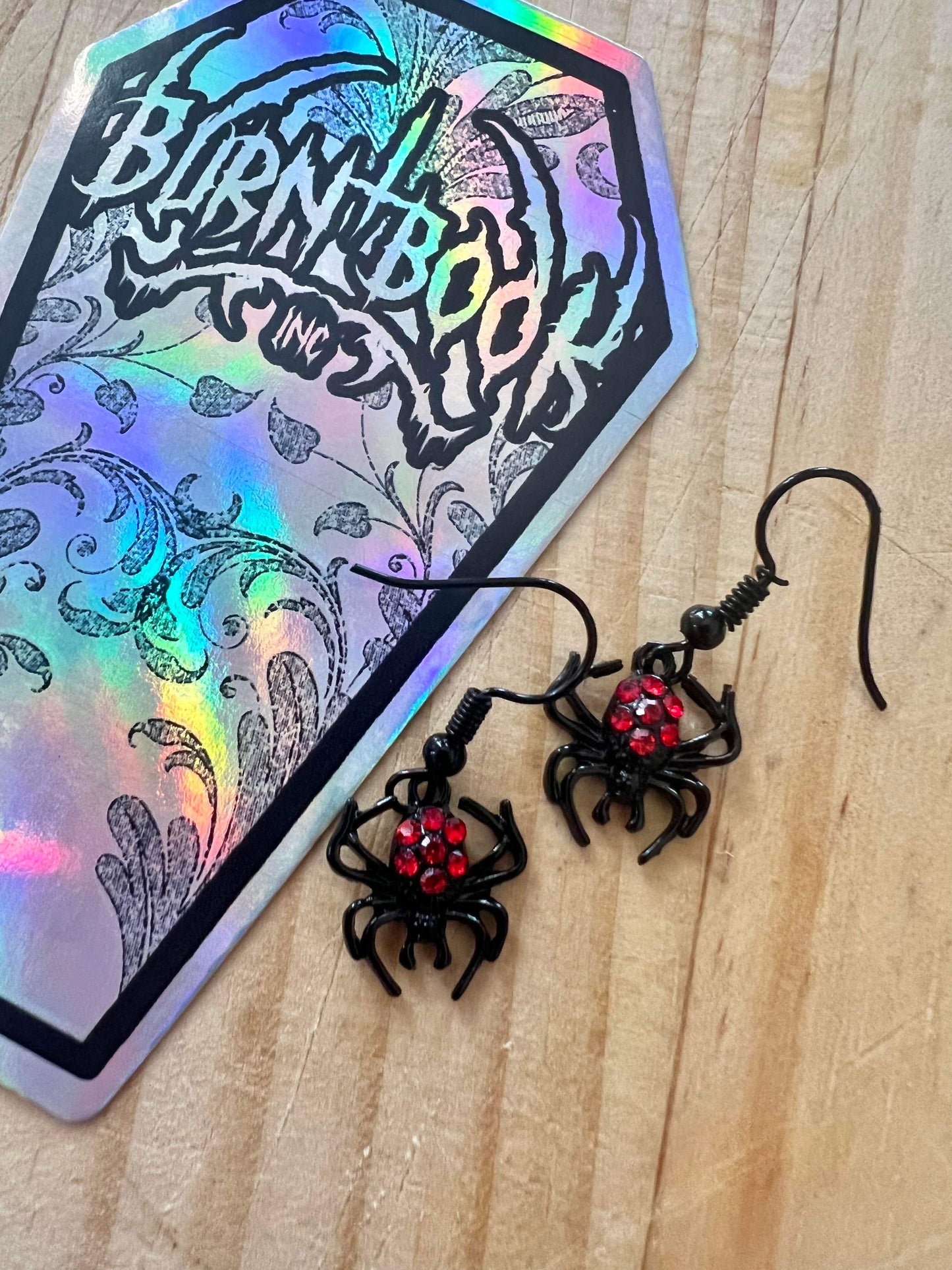 Black Widow Diamanté Earrings