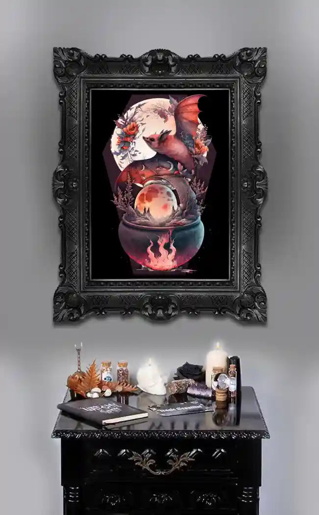 BLOOD MOON - a3 canvas print
