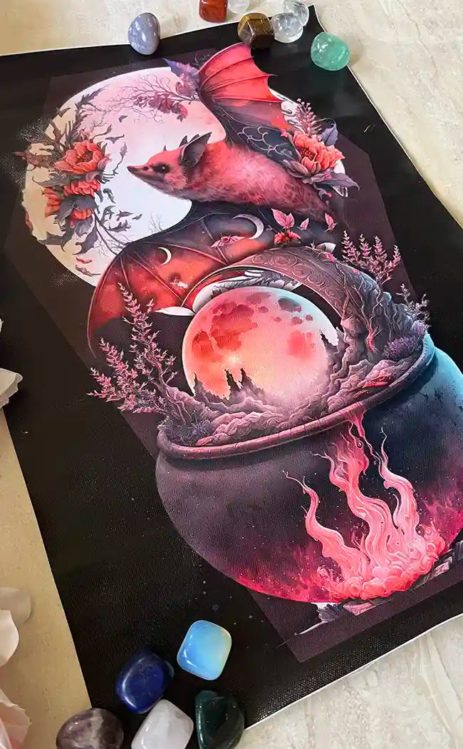 BLOOD MOON - a3 canvas print