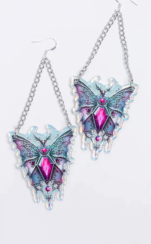 RUBY DOOM MAGIC MOTH Earrings