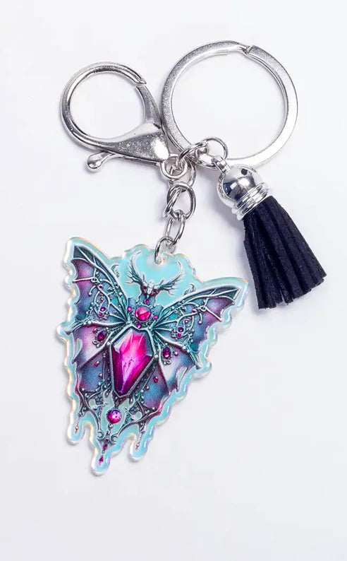 RUBY DOOM MAGIC MOTH Keychain