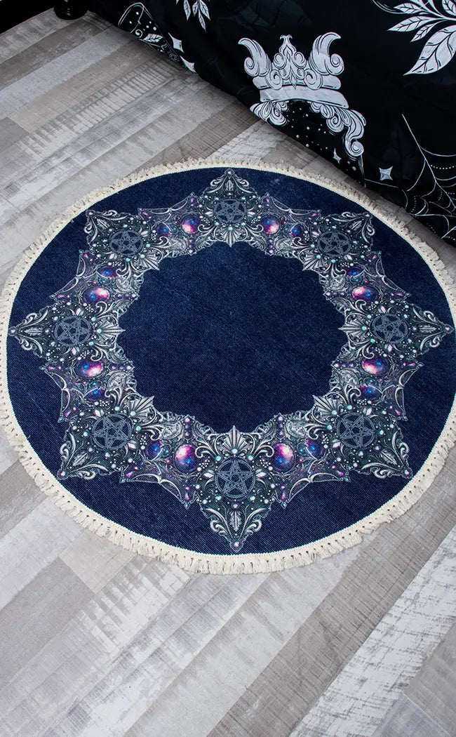 PRECIOUS METALS Fringed Rug