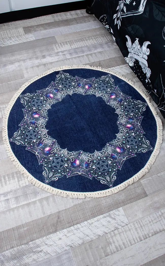 PRECIOUS METALS Fringed Rug
