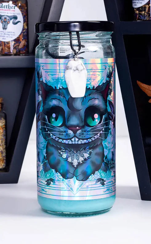 Curiouser Coffin Candle with pendant