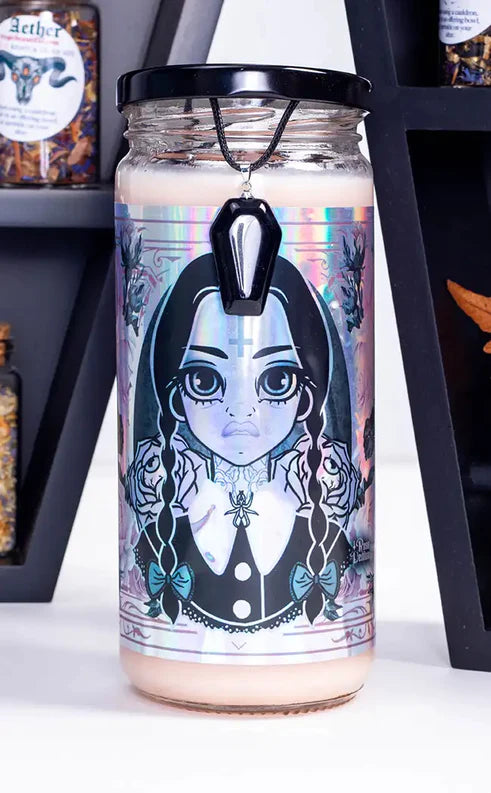 Wednesday Coffin Candle with pendant