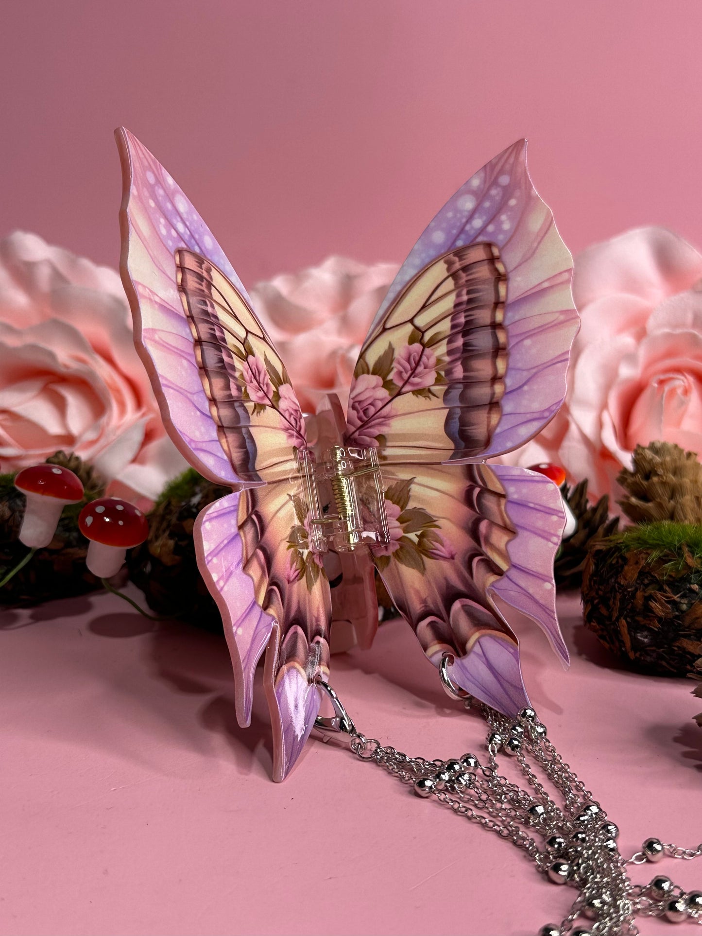 PENELOPE - Butterfly hair clasp with chain