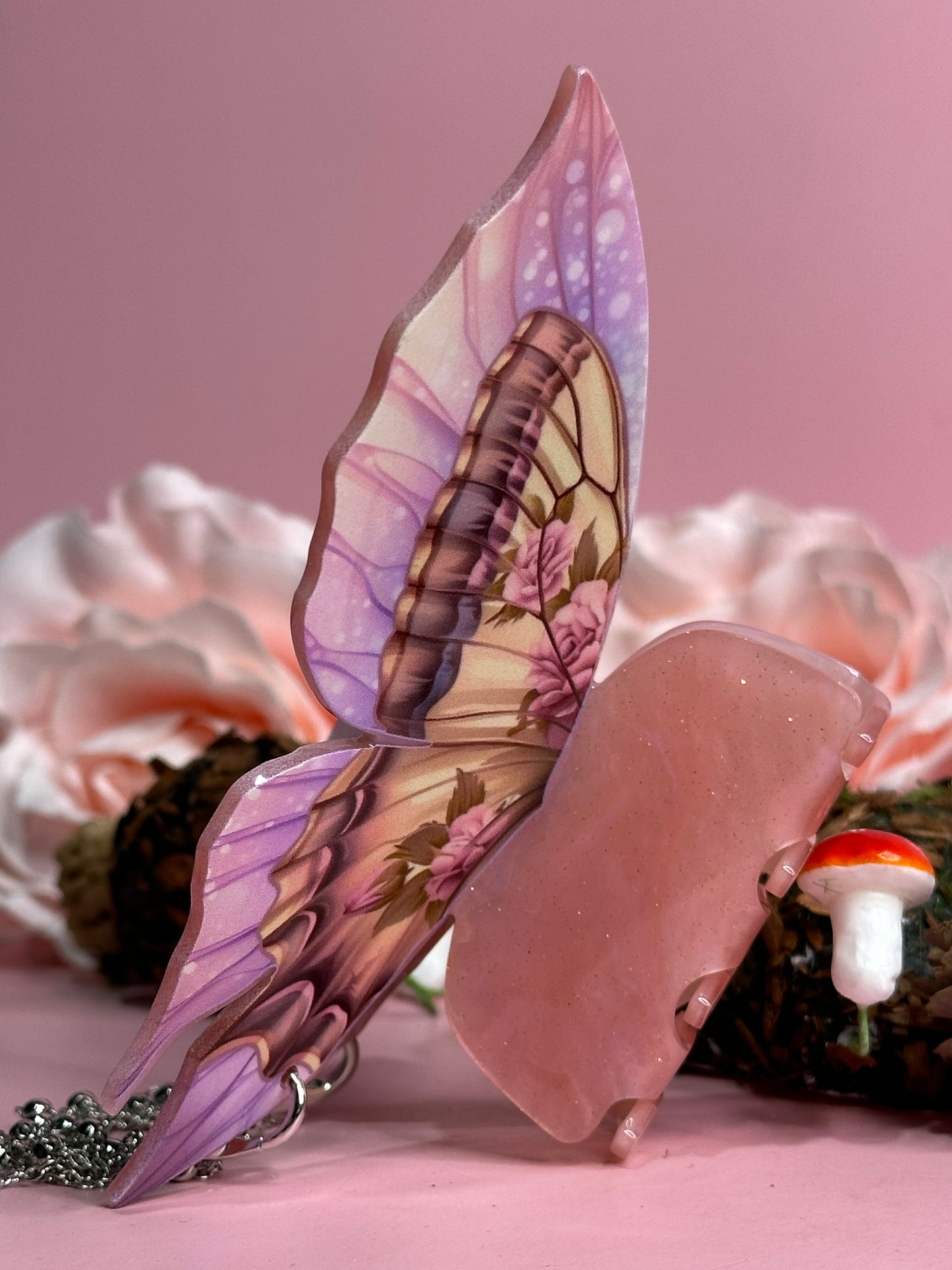 PENELOPE - Butterfly hair clasp with chain