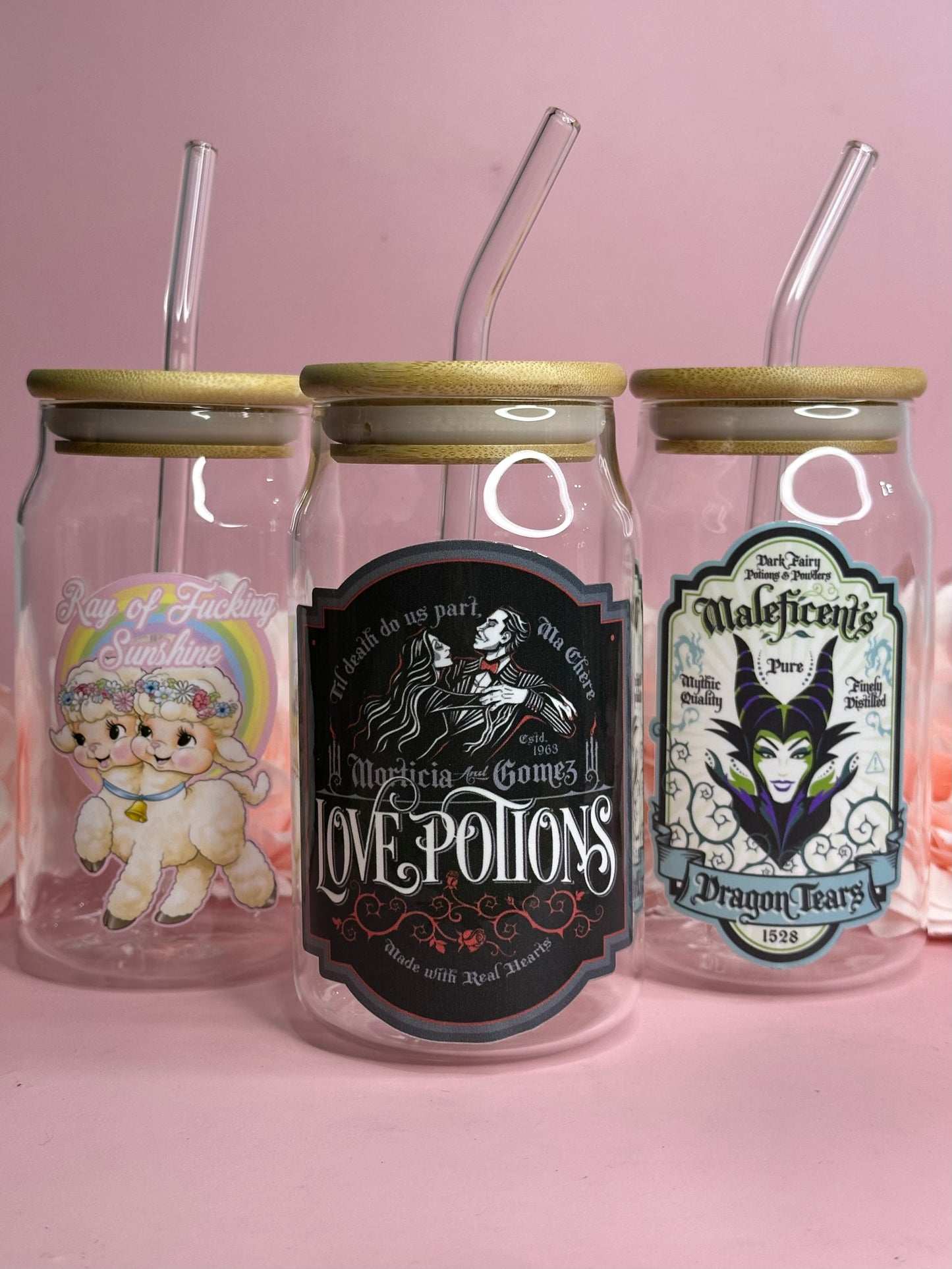 LOVE POTIONS - Glass Latte Drink Cup