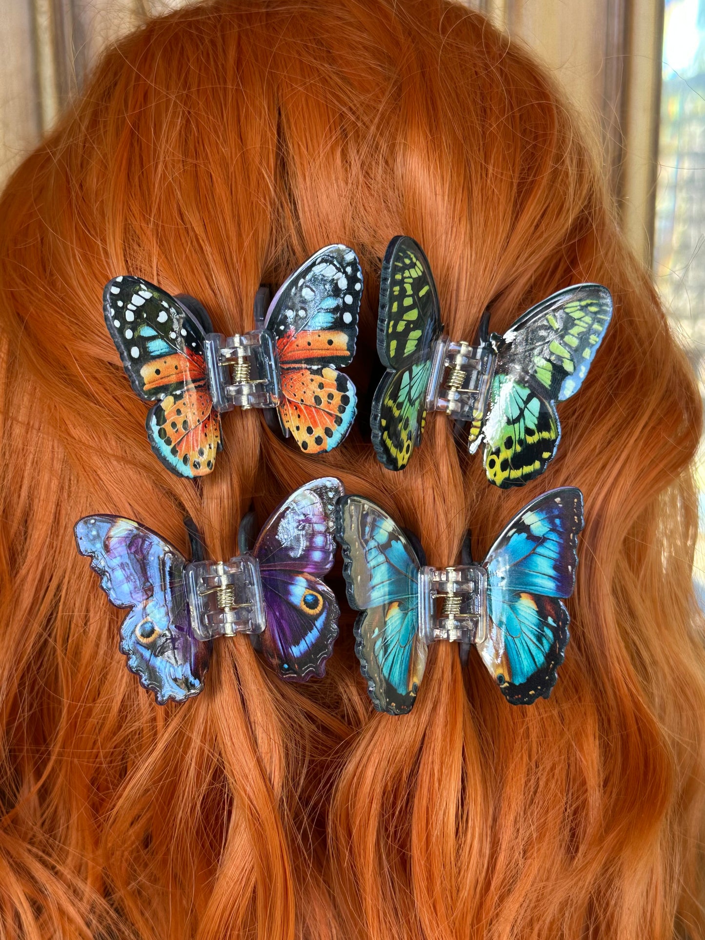 ELECTRIC FERN - Twin Butterfly Hair Clip Set
