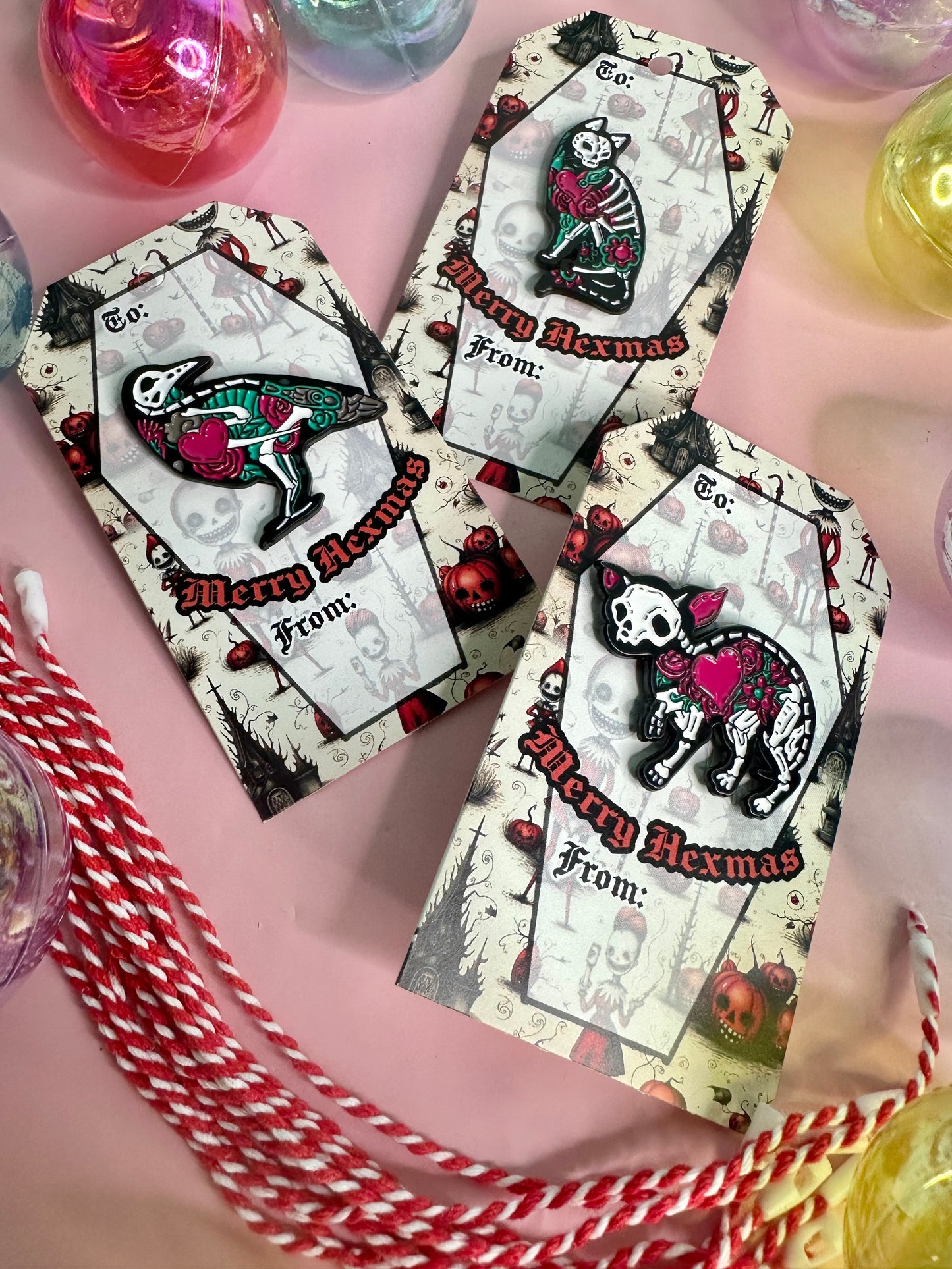 HEXMAS GIFT TAGS - with Enamel Pin
