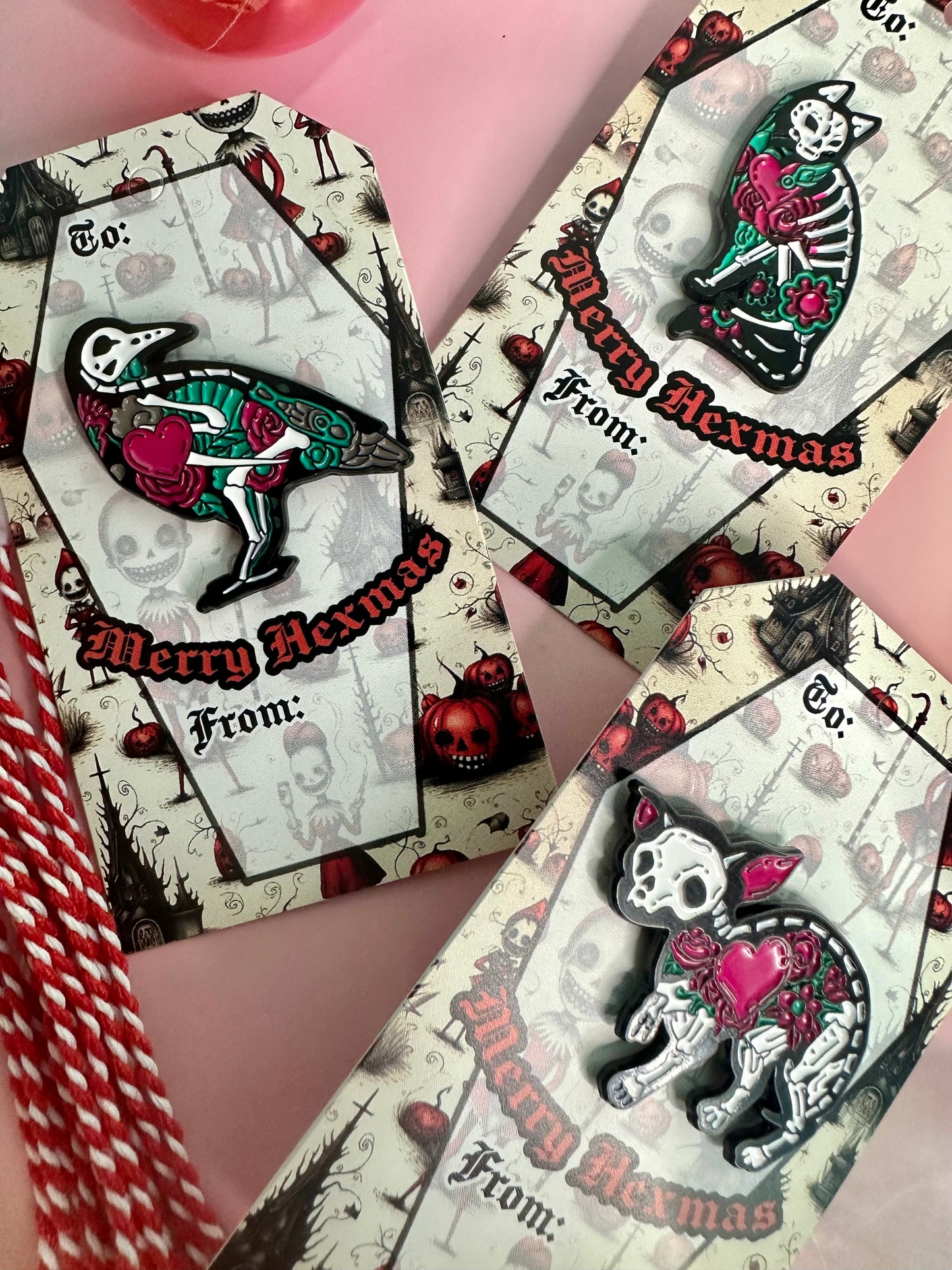 HEXMAS GIFT TAGS - with Enamel Pin