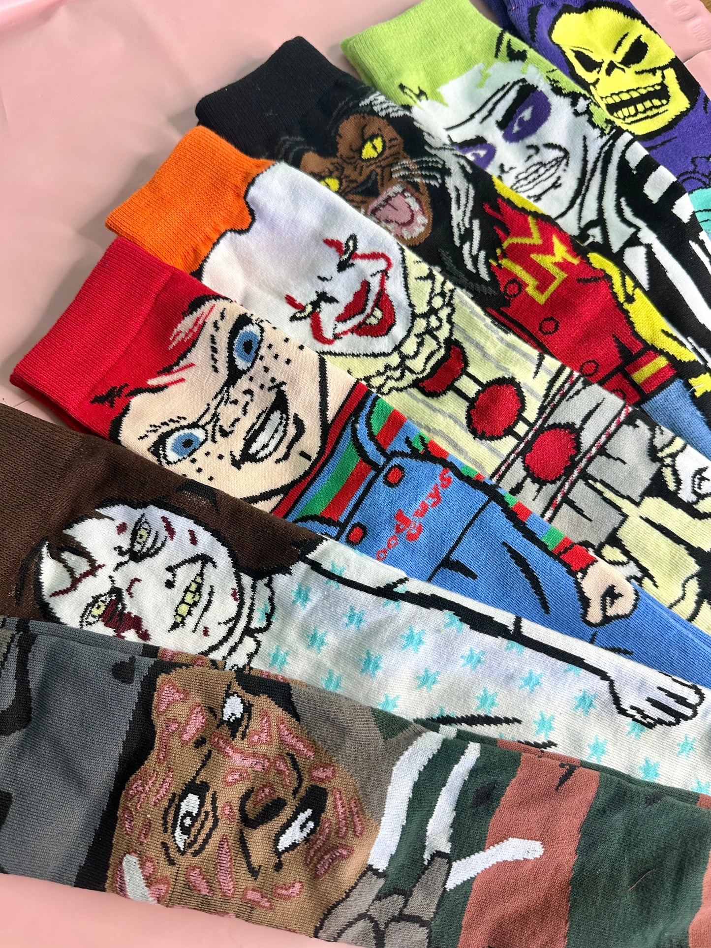SCARY MOVIE SOCK VAULT - 7 PAIR
