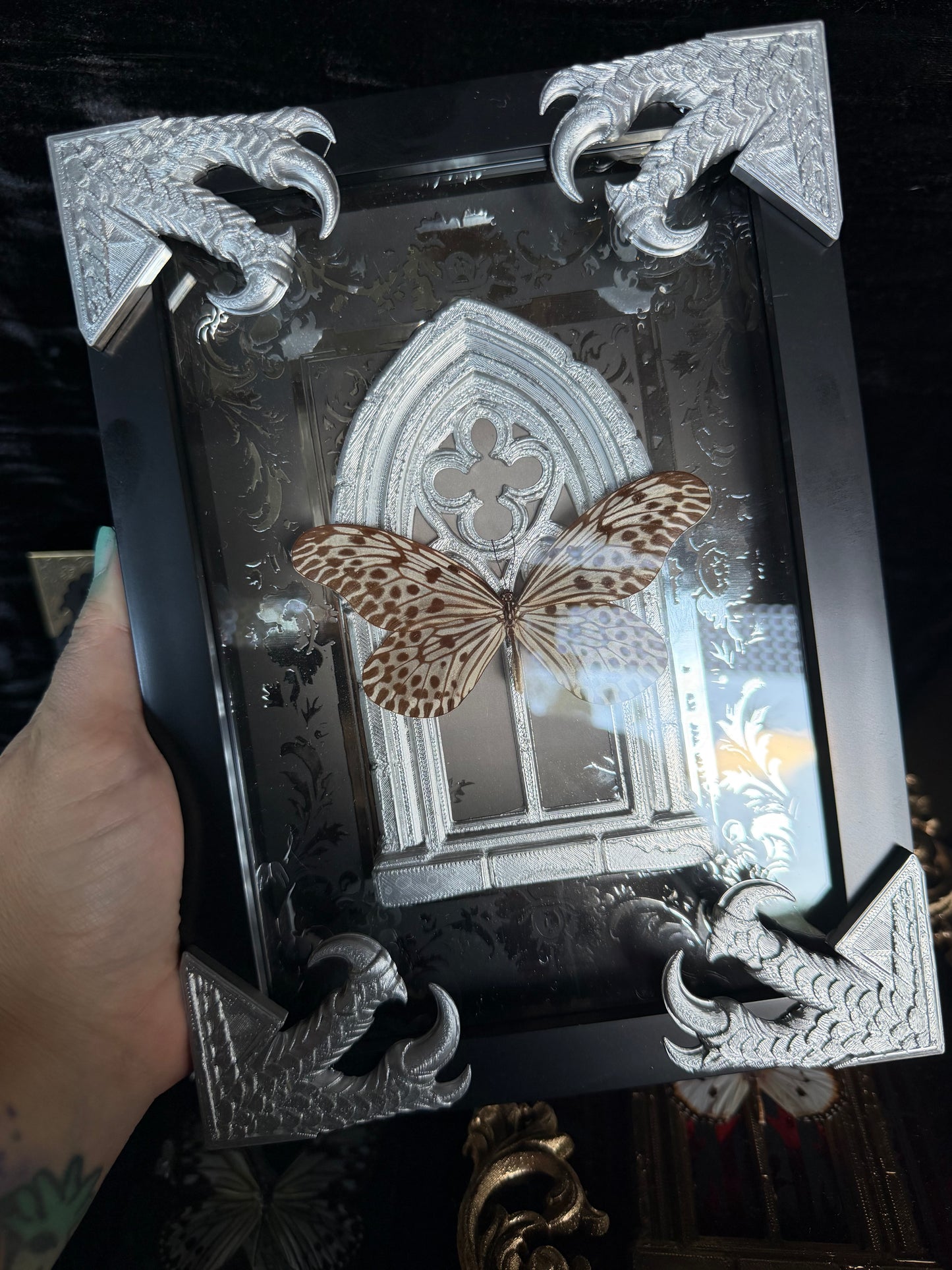 VINTAGE PLATINUM - silver a5 specimen frame