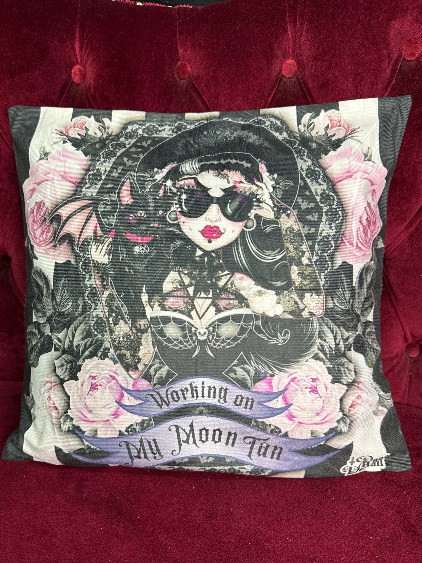 MOONTAN - Rose Demon Cushion Cover