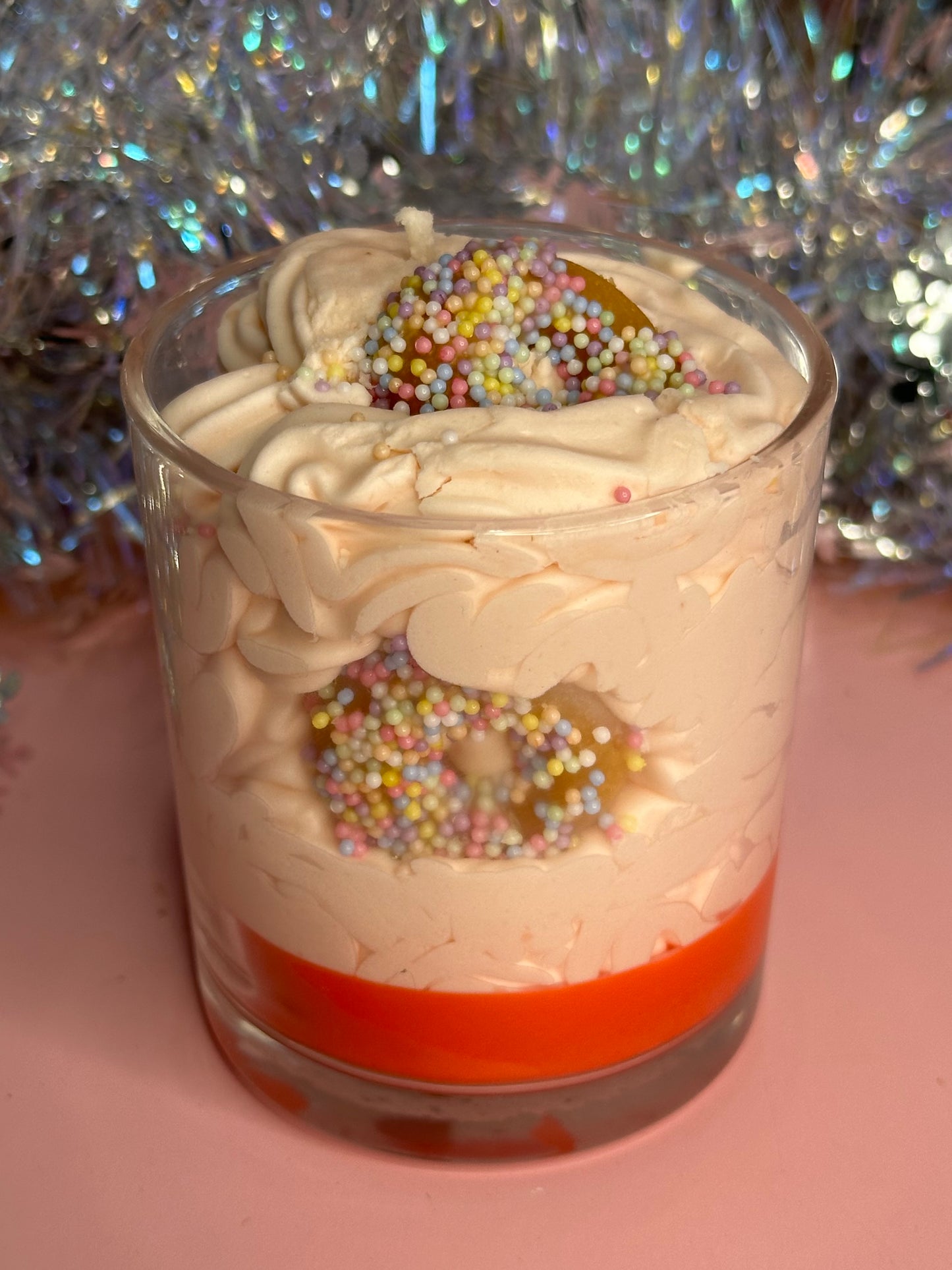 PINK FRENCH VANILLA SWIRL - soy candle