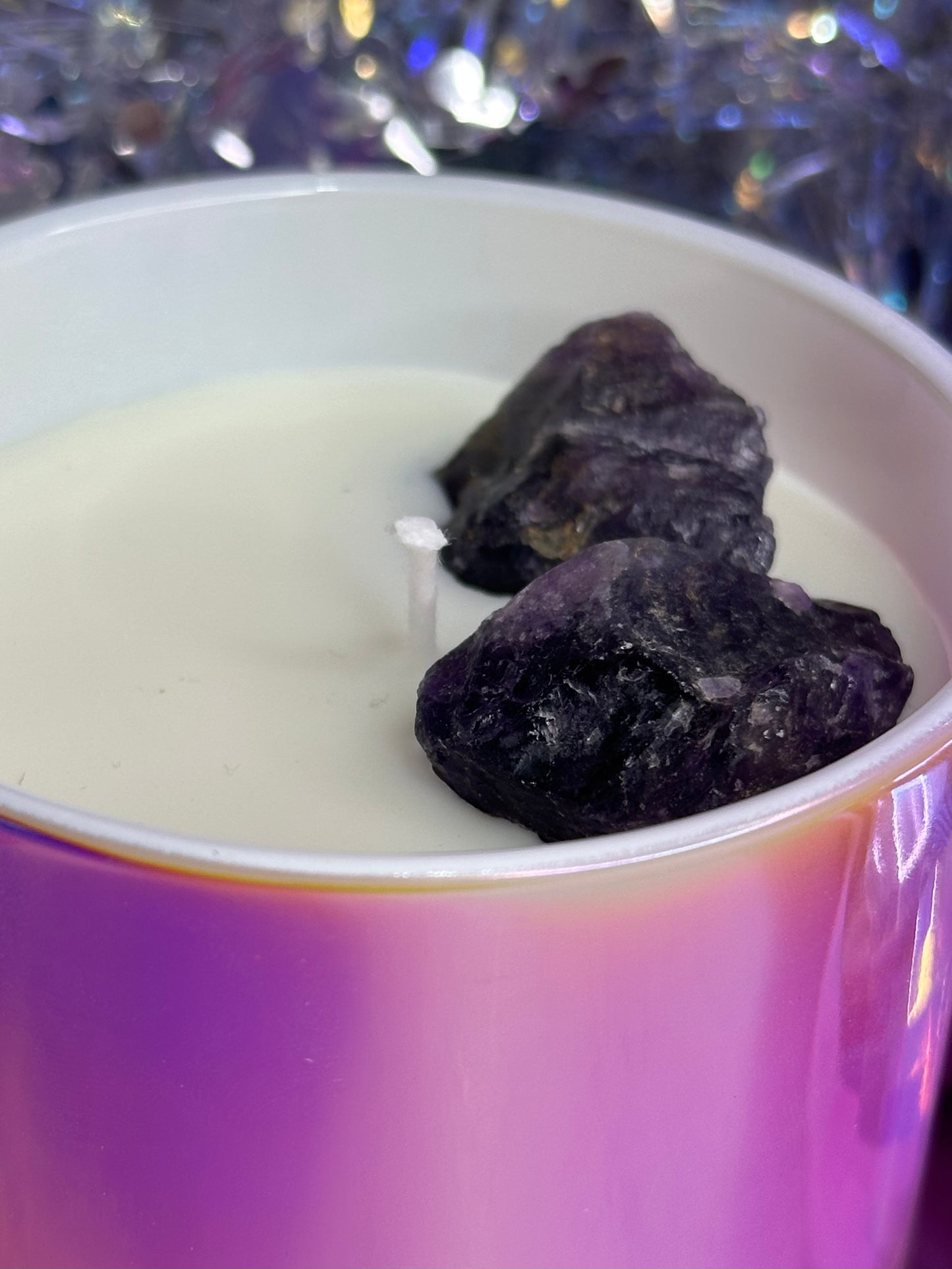 FULL BLOOM - crystal stone soy candle