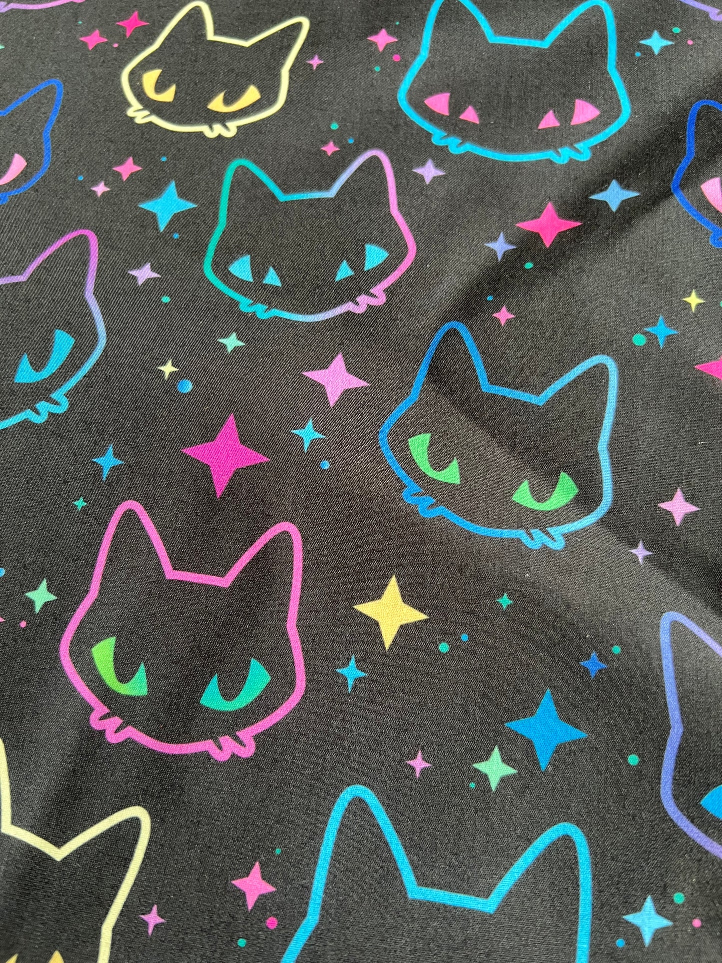 STRANGE KITTIES - Polycotton Fabric from Japan