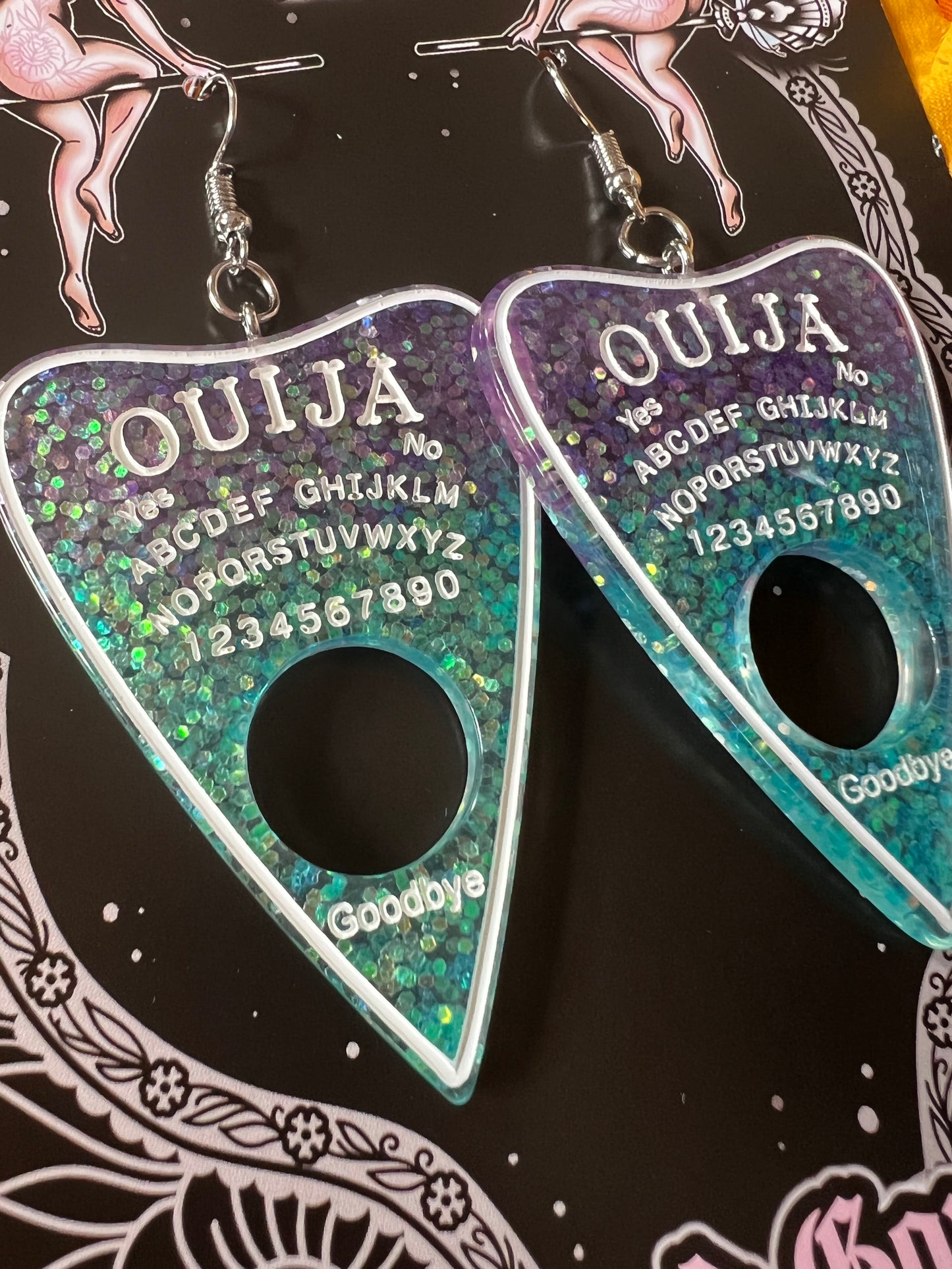 WAKE THE DEAD - Sparkle Planchette Earrings